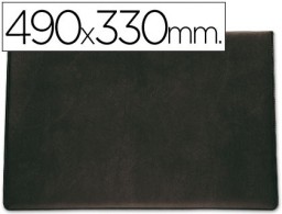 Vade sobremesa Saro plástico negro 490x330 cm.